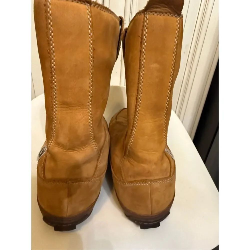 Timberland Women's Mukluk Thermolite Leather Pull On Waterproof Snow Boots Tan 8 - Picture 7 of 14